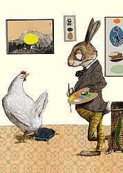 Postkarten Motiv „Osterhase“