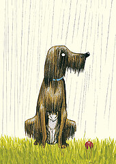 Postkarten Motiv „Regen“