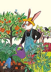 Postkarten Motiv „Gartenhase"
