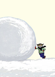 Postkarten Motiv „Schneeball“