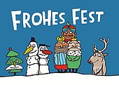 Postkarten „Frohes Fest"